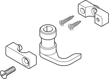 Trojcestný zámek, Häfele Heavylock, se zámkovou vložkou, backset 40 mm