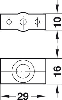 Trojcestný zámek, Häfele Heavylock, se zámkovou vložkou, backset 40 mm