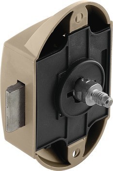 Trojcestný zámek, Häfele Push-Lock, backset 25 mm, lze ovládat z jedné strany