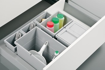Odpadkové koše, 1 x 18 a 2 x 8 / 1 x 18, 1 x 12 a 2 x 8, Hailo Separato Matrix Box P 3603-63/93