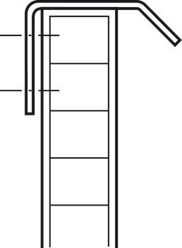 Úchytka do hrany, nerez