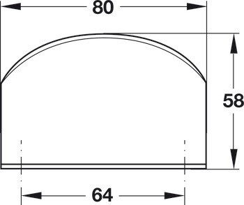 Úchytka do hrany, nerez