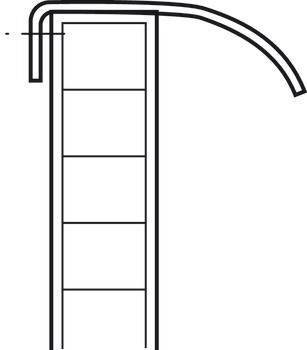 Úchytka do hrany, nerez