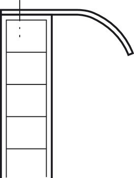 Úchytka do hrany, nerez