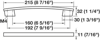 Úchytka se soklem, Häfele Déco H1345, zinková slitina
