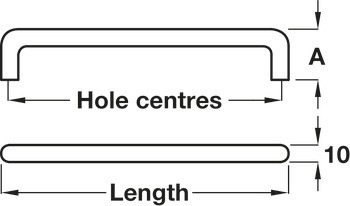 Úchytka se soklem, Häfele Déco, nerez