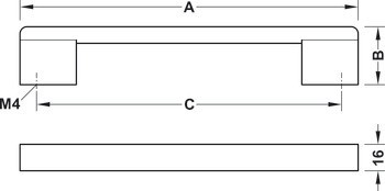 Úchytka se soklem, hliník