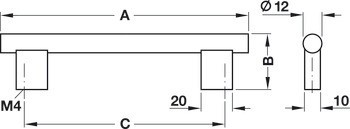 Úchytka se soklem, hliník