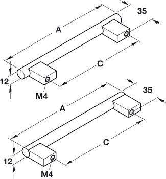 Úchytka se soklem, hliník