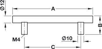 Úchytka se soklem, hliník