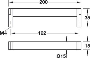 Úchytka se soklem, kulatá, úchytka: nerez, vložka: kůže