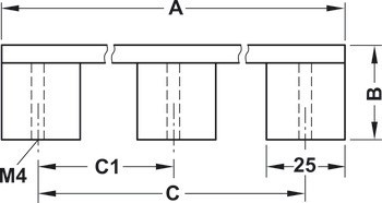 Úchytka se soklem, nerez