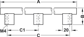 Úchytka se soklem, nerez