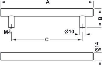 Úchytka se soklem, nerez