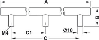 Úchytka se soklem, nerez