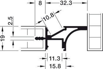 Úchytkový profil, Häfele Loox5 profil 1108