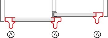 Úchytkový profil, Häfele Slido F-Handle22 A1, pro posuvné dveře, hliník