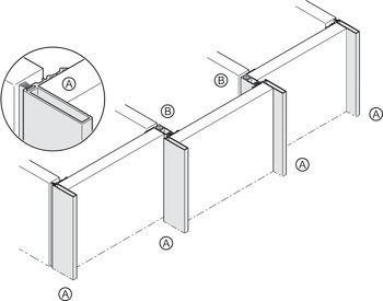 Úchytkový profil, Häfele Slido F-Handle26 A1, hliník, pro posuvné dveře