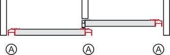 Úchytkový profil, Häfele Slido F-Handle26 A6, hliník, pro posuvné dveře