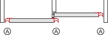 Úchytkový profil, Häfele Slido F-Handle26 A7, hliník, pro posuvné dveře