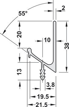 Úchytkový profil, Hliník