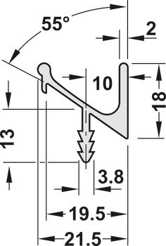 Úchytkový profil, Hliník