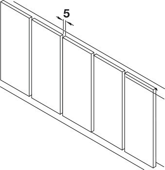 Úchytkový profil, hliník, využitelná délka 2460 mm, Häfele Déco