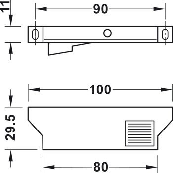 Unašeč, pro vnitřní zásuvky/vnitřní výsuvy