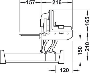 Univerzální kráječ, Ritterwerk AES 62 SR/SL-H, pro šířku korpusu min. 500 mm