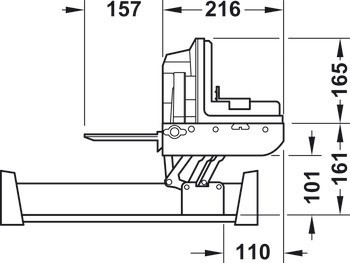 Univerzální kráječ, Ritterwerk AES 62 SR/SL, pro šířku korpusu min. 450 mm