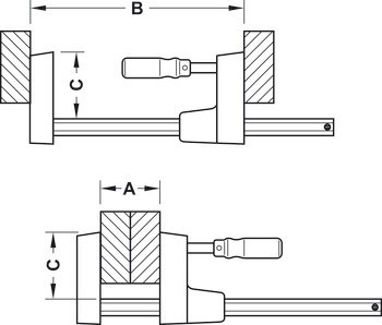 Univerzální svorka, BESSEY Uni Klamp, pro upnutí nebo rozpínání citlivých ploch