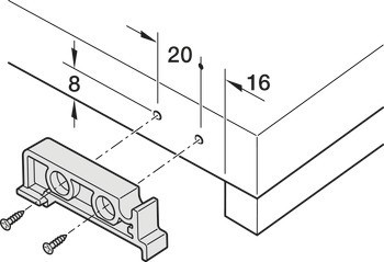 Podpěrka police, Blum T 51.7000.01
