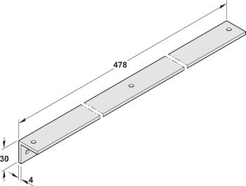Upevňovací úhelník na podhled, Pro DCL 94 kluznou lištu, Startec