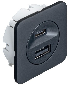 USB dobíjecí jednotka, Häfele Loox5, USB-A / USB-C, 24 V