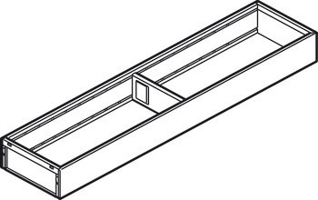 Úzký rám, Blum Legrabox Ambia Line design ocel