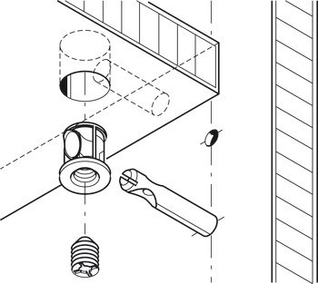 Variofix spojovací táhlo, Stablofix,ocel,pozink,pro vrtaný otvor Ø 7,5 mm