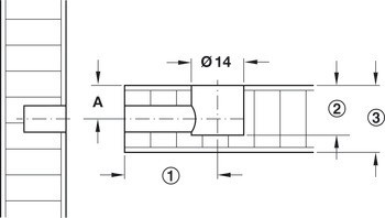 Variofix spojovací táhlo, Stablofix,ocel,pozink,pro vrtaný otvor Ø 7,5 mm