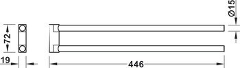 Věšák na ručníky, Dvojité, série Hewi 900