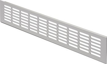 Větrací lišty, hranaté, hliník, s drážkovanými pery, s otvory