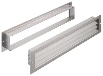 Větrací lišty, nerez, matný kartáčovaný, skryté větrací otvory