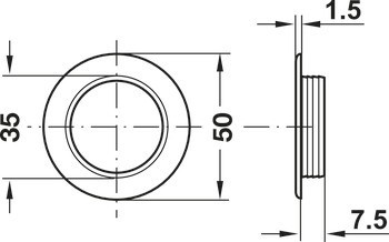 Větrací lišty, plast, upevnění na harpunový profil, s otvory