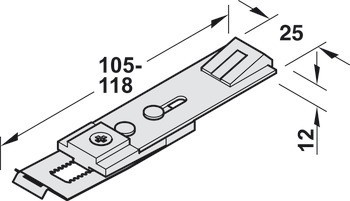 vložka aretace v otevřené poloze, Pro TS 5000, TS 5000 Softclose, TS 5000 Ism a TS 5000 Ecline