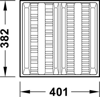 Vložka pro nástroje, Häfele Matrix Pro Medical, pro výšku zásuvky 59 mm