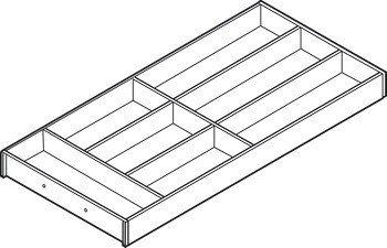 Vložka pro příbory, Blum Ambia Line design dřeva