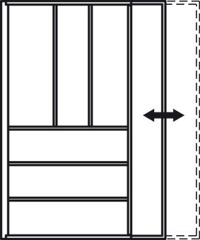 Vložka pro příbory, Blum Tandembox, dřevo, šířka korpusu 450–700 mm