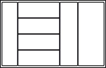 Vložka pro příbory, Jmenovitá délka 500 mm, připraveno k zaříznutí