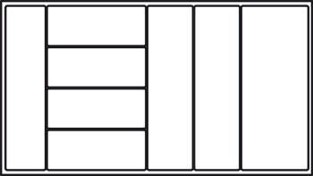 Vložka pro příbory, Jmenovitá délka 500 mm, připraveno k zaříznutí