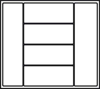 Vložka pro příbory, Jmenovitá délka 500 mm, připraveno k zaříznutí
