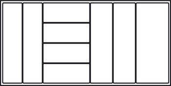 Vložka pro příbory, jmenovitá délka 500 mm, pro zaříznutí na míru