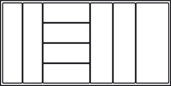 Vložka pro příbory, jmenovitá délka 500 mm, pro zaříznutí na míru